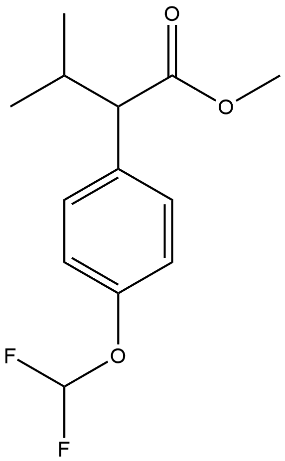 Benzeneacetic acid, 4-(difluoromethoxy)-α-(1-methylethyl)-, methyl ester 구조식 이미지