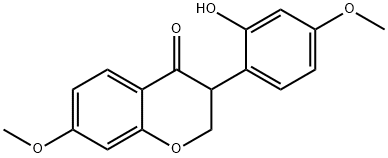 4H-1-Benzopyran-4-one, 2,3-dihydro-3-(2-hydroxy-4-methoxyphenyl)-7-methoxy- (9CI) Structure