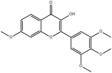 4H-1-Benzopyran-4-one, 3-hydroxy-7-methoxy-2-(3,4,5-trimethoxyphenyl)- Structure