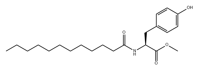 L-Tyrosine, N-(1-oxododecyl)-, methyl ester Structure