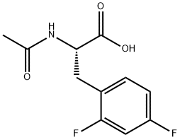 L-Phenylalanine, N-acetyl-2,4-difluoro- Structure