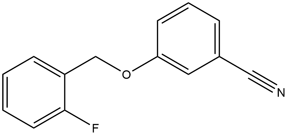 Benzonitrile, 3-[(2-fluorophenyl)methoxy]- Structure