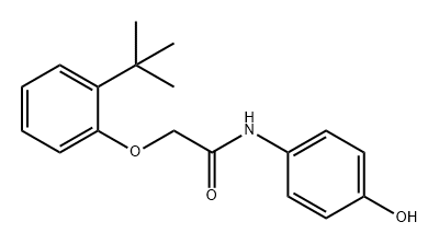 Acetamide, 2-[2-(1,1-dimethylethyl)phenoxy]-N-(4-hydroxyphenyl)- Structure