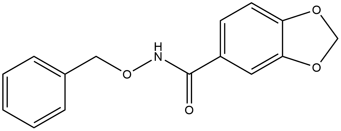 N-(Phenylmethoxy)-1,3-benzodioxole-5-carboxamide Structure