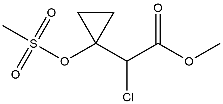 Cyclopropaneacetic acid, α-chloro-1-[(methylsulfonyl)oxy]-, methyl ester Structure