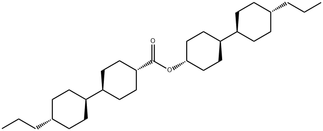 [1,1'-Bicyclohexyl]-4-carboxylic acid, 4'-propyl-, (trans,trans)-4'-propyl[1,1'-bicyclohexyl]-4-yl ester, (trans,trans)- Structure