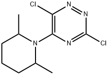 1,2,4-Triazine, 3,6-dichloro-5-(2,6-dimethyl-1-piperidinyl)- 구조식 이미지