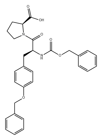 L-Proline, N-[(phenylmethoxy)carbonyl]-O-(phenylmethyl)-L-tyrosyl- 구조식 이미지