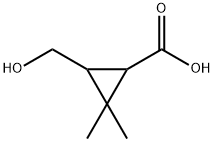 Cyclopropanecarboxylic acid, 3-(hydroxymethyl)-2,2-dimethyl- 구조식 이미지