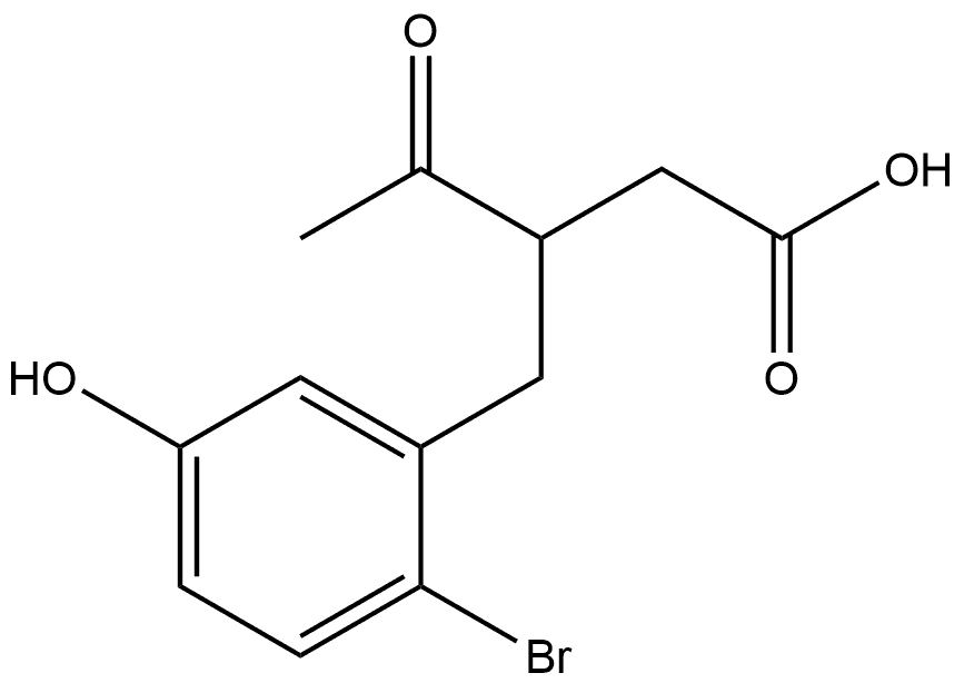 Benzenebutanoic acid, β-acetyl-2-bromo-5-hydroxy- Structure