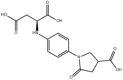 L-Aspartic acid, N-[4-(4-carboxy-2-oxo-1-pyrrolidinyl)phenyl]- Structure