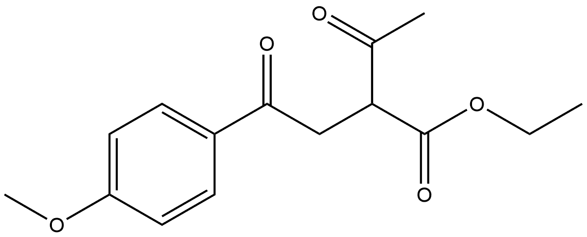 Benzenebutanoic acid, α-acetyl-4-methoxy-γ-oxo-, ethyl ester Structure