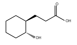 Cyclohexanepropanoic acid, 2-hydroxy-, trans- (9CI) Structure