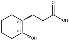 Cyclohexanepropanoic acid, 2-hydroxy-, (1R,2R)-rel- Structure