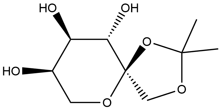 α-D-Fructopyranose, 1,2-O-(1-methylethylidene)- Structure