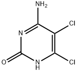 2(1H)-Pyrimidinone, 4-amino-5,6-dichloro- Structure