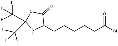 4-Oxazolidinehexanoyl chloride, 5-oxo-2,2-bis(trifluoromethyl)- Structure