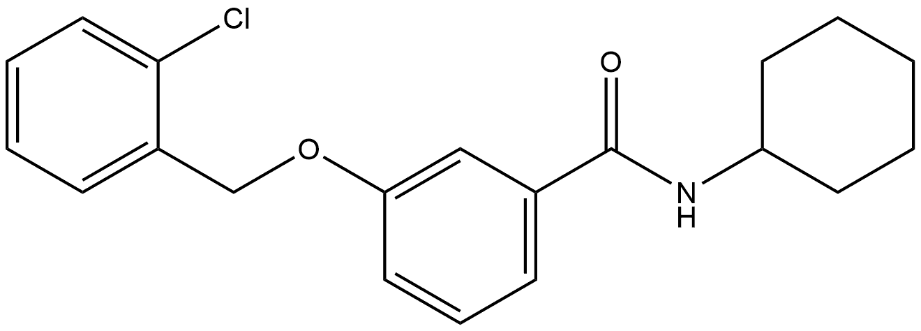 3-[(2-Chlorophenyl)methoxy]-N-cyclohexylbenzamide Structure