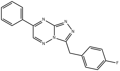 3-(4-fluoro-benzyl)-7-phenyl-[1,2,4]triazolo[4,3-b][1,2,4]triazine Structure