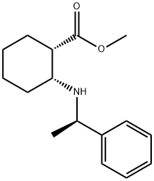 Cyclohexanecarboxylic acid, 2-[[(1R)-1-phenylethyl]amino]-, methyl ester, (1S,2R)- Structure