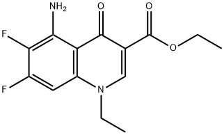 3-Quinolinecarboxylic acid, 5-amino-1-ethyl-6,7-difluoro-1,4-dihydro-4-oxo-, ethyl ester Structure