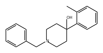4-Piperidinol, 4-(2-methylphenyl)-1-(phenylmethyl)- Structure
