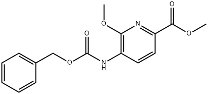 2-Pyridinecarboxylic acid, 6-methoxy-5-[[(phenylmethoxy)carbonyl]amino]-, methyl ester Structure