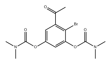 Carbamic acid, dimethyl-, 5-acetyl-4-bromo-1,3-phenylene ester (9CI) Structure