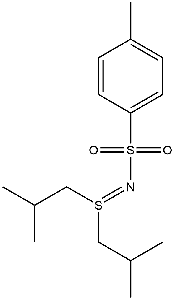 Benzenesulfonamide, N-[bis(2-methylpropyl)-λ4-sulfanylidene]-4-methyl- Structure