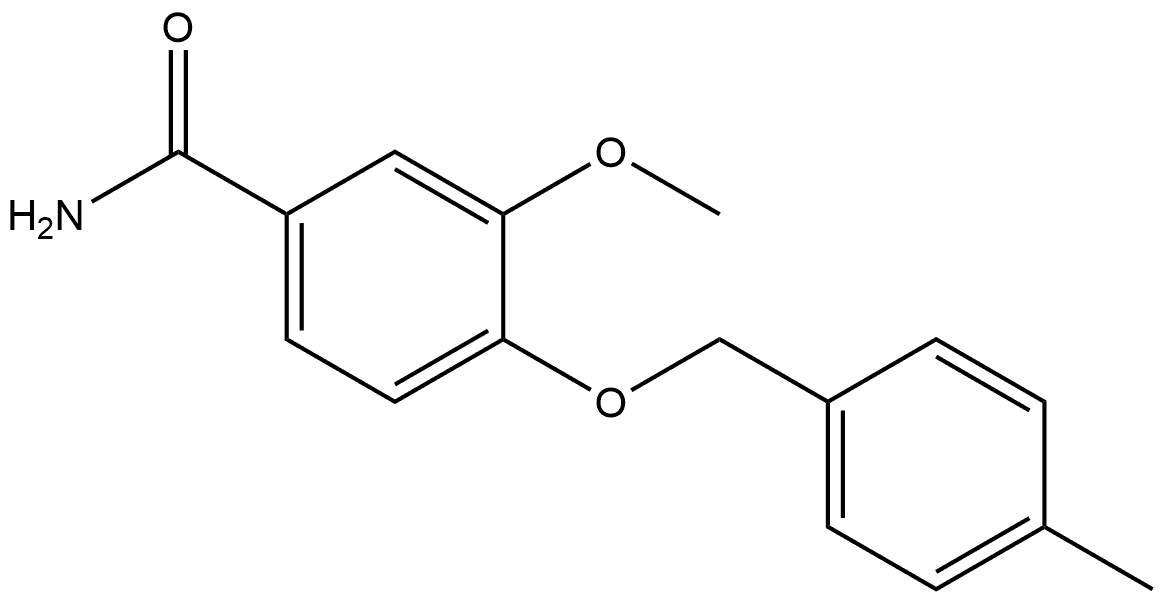 3-Methoxy-4-[(4-methylphenyl)methoxy]benzamide Structure