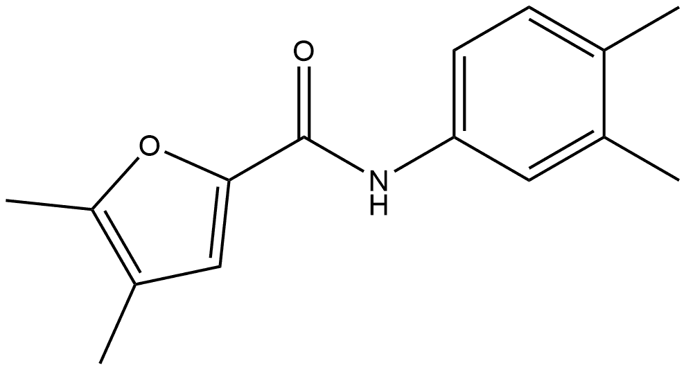 N-(3,4-Dimethylphenyl)-4,5-dimethyl-2-furancarboxamide Structure