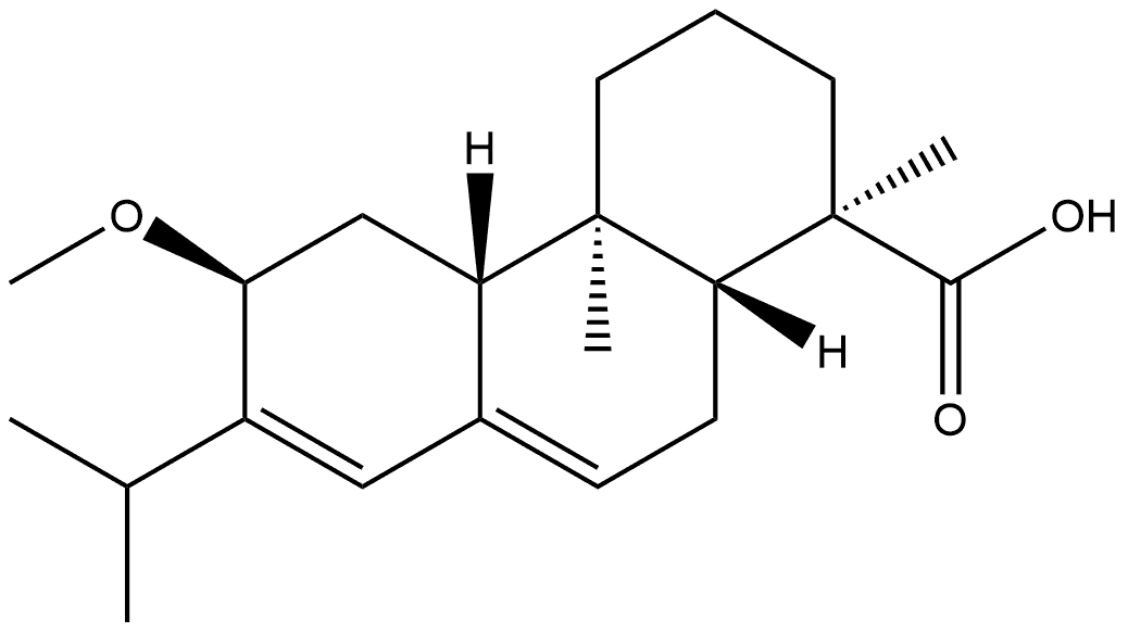 (1R,4aR,4bR,6S,10aR)-1,2,3,4,4a,4b,5,6,10,10a-Decahydro-6-methoxy-1,4a-dimethyl-7-(1-methylethyl)-1-phenanthrenecarboxylic acid Structure