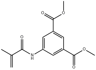 1,3-Benzenedicarboxylic acid, 5-[(2-methyl-1-oxo-2-propen-1-yl)amino]-, 1,3-dimethyl ester 구조식 이미지