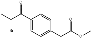 Benzeneacetic acid, 4-(2-bromo-1-oxopropyl)-, methyl ester Structure