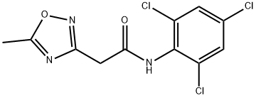 1,2,4-Oxadiazole-3-acetamide, 5-methyl-N-(2,4,6-trichlorophenyl)- 구조식 이미지