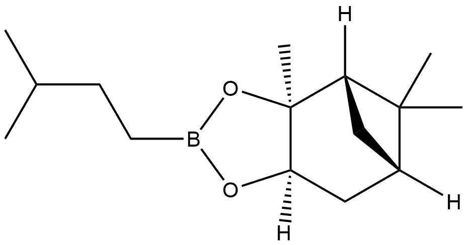 4,6-Methano-1,3,2-benzodioxaborole, hexahydro-3a,5,5-trimethyl-2-(3-methylbutyl)-, [3aS-(3aα,4β,6β,7aα)]- (9CI) Structure