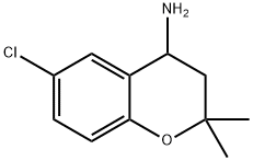 2H-1-Benzopyran-4-amine, 6-chloro-3,4-dihydro-2,2-dimethyl- 구조식 이미지