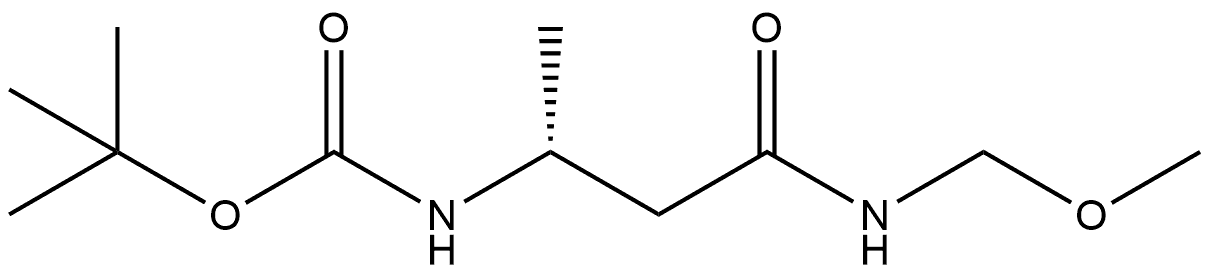 Carbamic acid, N-[(1R)-3-(methoxymethylamino)-1-methyl-3-oxopropyl]-, 1,1-dimethylethyl ester 구조식 이미지