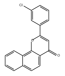 4H-Naphtho[1,2-b]pyran-4-one, 2-(3-chlorophenyl)- Structure