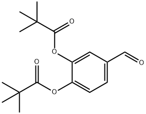 Propanoic acid, 2,2-dimethyl-, 1,1'-(4-formyl-1,2-phenylene) ester 구조식 이미지