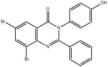 6,8-Dibromo-3-(4-hydroxyphenyl)-2-phenylquinazolin-4(3H)-one Structure