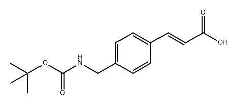 2-Propenoic acid, 3-[4-[[[(1,1-dimethylethoxy)carbonyl]amino]methyl]phenyl]-, (2E)- 구조식 이미지