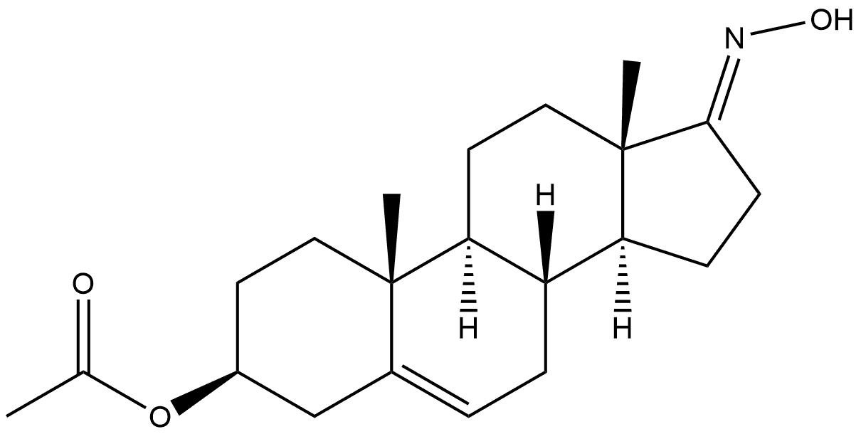 (3S,8R,9S,10R,13S,14S,E)-17-(hydroxyimino)-10,13-dimethyl-2,3,4,7,8,9,10,11,12,13,14,15,16,17-tetradecahydro-1H-cyclopenta[a]phenanthren-3-yl acetate Structure