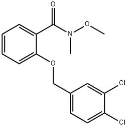 Benzamide, 2-[(3,4-dichlorophenyl)methoxy]-N-methoxy-N-methyl- Structure