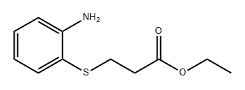 Propanoic acid, 3-[(2-aminophenyl)thio]-, ethyl ester Structure