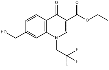 Ethyl 7-(hydroxymethyl)-4-oxo-1-(2,2,2-trifluoroethyl)-1,4-dihydroquinoline-3-carboxylate Structure