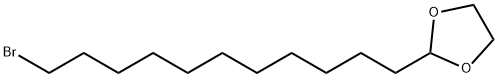 1,3-Dioxolane, 2-(11-bromoundecyl)- Structure