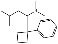 N-[3-Methyl-1-(1-phenylcyclobutyl)butyl]-N,N-dimethylamine Structure