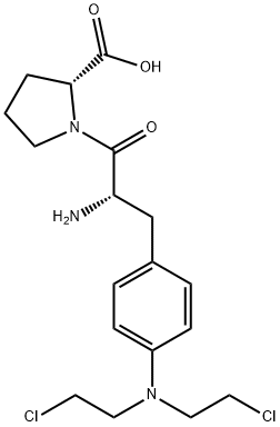 D-Proline, 4-[bis(2-chloroethyl)amino]-L-phenylalanyl- Structure