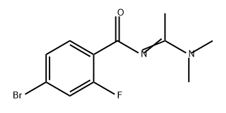 Benzamide, 4-bromo-N-[1-(dimethylamino)ethylidene]-2-fluoro- 구조식 이미지